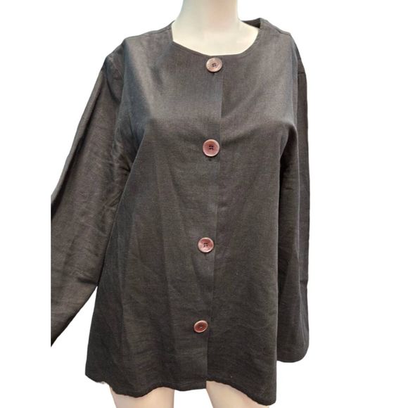 No Brand Tops - Black Linen Dress Top Size Large